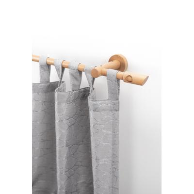 Gardinenstange GARESA "PILA", rot (rotbuchefarben), L:250cm Ø:20mm, Holzwerkstoff, Gardinenstangen, Vorhanggarnitur, verlängerbar, Knopf mit Ausschnitt, ohne Ringe Image