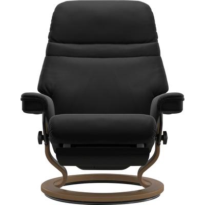 Relaxsessel STRESSLESS "Sunrise", schwarz (schwarz paloma), B:88cm H:103cm T:78cm, Leder BATICK: BATICK ist ein leicht korrigiertes, durchgefärbtes und genarbtes Möbelleder, bei dem die meisten Unebenheiten und Spuren in der Regel entfernt wurden.,... Image