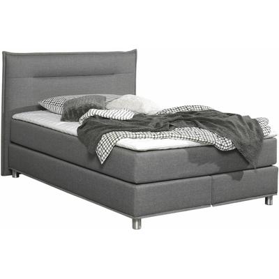 Boxspringbett MAINTAL, grau, Liegefläche B/L: 140cm x 200cm, H3, Bonnell-Federkernmatratze, Bezug: Strukturstoff aus 100% Polyester, Bezug der Spiegelfläche Matratzendrell aus 100% Polyester, Bezug des Toppers: 100% Polyester, Komplettbetten,... Image