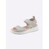 Sandale CAPRICE, Damen, Gr. 40, grau (hellgrau), Textil, sportlich, Schuhe