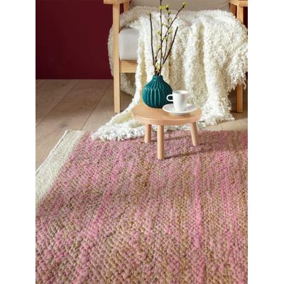 Teppich HEINE HOME Gr. 5, pink (pink, meliert), H:5mm, Baumwolle, Jute, Schurwolle, Wolle, Polyester, Kunstfaser, Polyacryl, Kunstfaser, Viskose, Teppiche Image