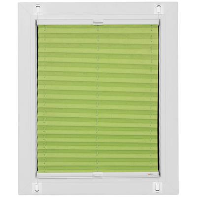 Plissee SUNLINES "Start-up Style Crush", grün (apfelgrün), B:88cm H:95cm, Obermaterial: 100% Polyester, Plissees, geklebt mit Gelenkklebeplatte Image