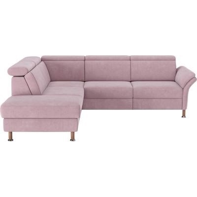 Ecksofa HOME AFFAIRE "Calypso L-Form", rosa (altrosa), B:259cm H:85cm T:227cm, 100% Polyester, Sofas, mit Relaxfunktion motorisch im Sofa 2,5- Sitzer Image
