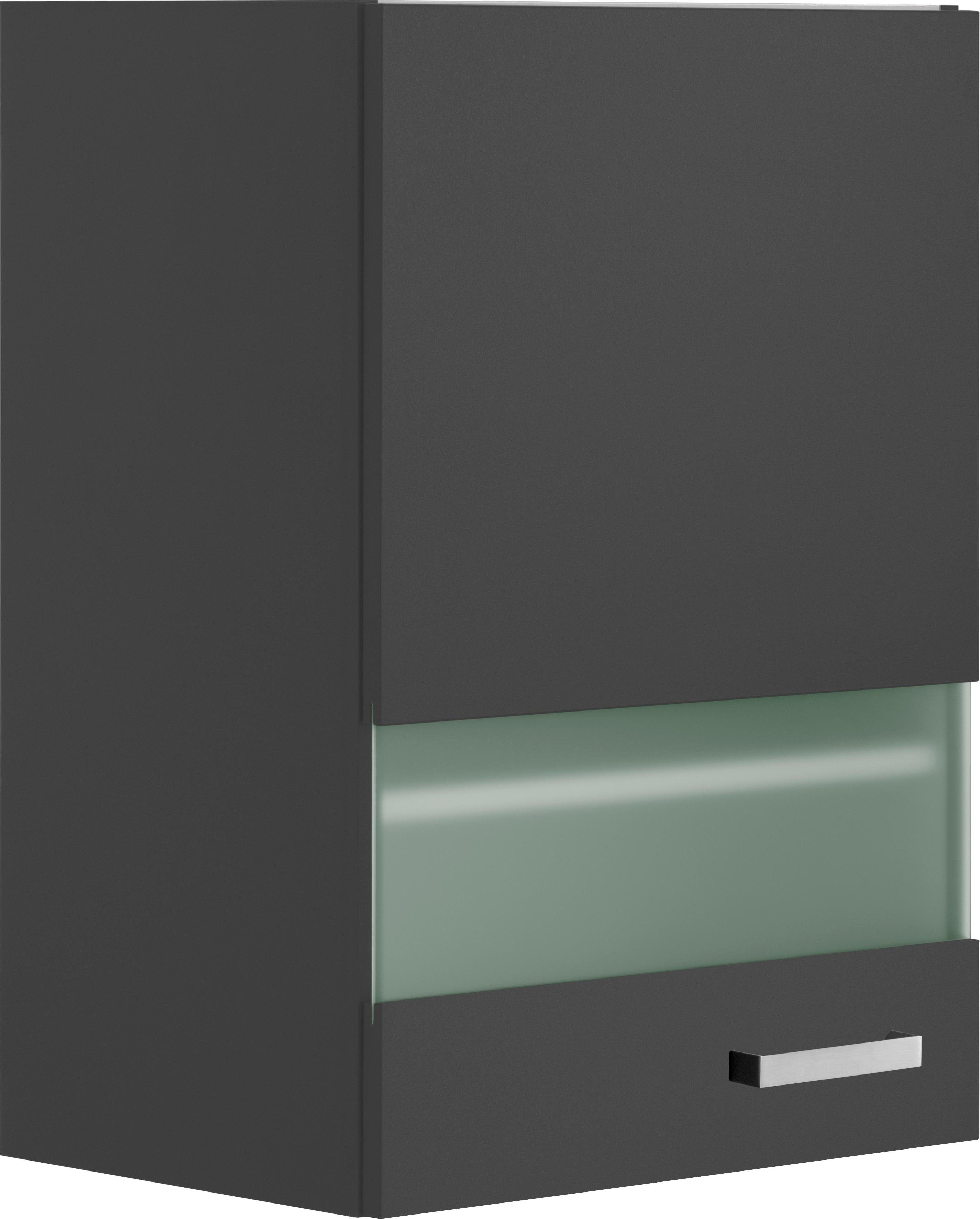 Glashängeschrank OPTIFIT "Parma", grau (anthrazit), B:50cm H:70,4cm T:34,9cm, Glas, Holzwerkstoff, Schränke, Breite 50 cm Image