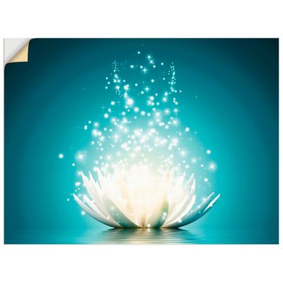 Wandbild ARTLAND "Magie der Lotus-Blume", blau (farbe bild(er): blau), B:60cm H:45cm, Bilder, als Alubild, Outdoorbild, Leinwandbild, Poster, Wandaufkleber Image