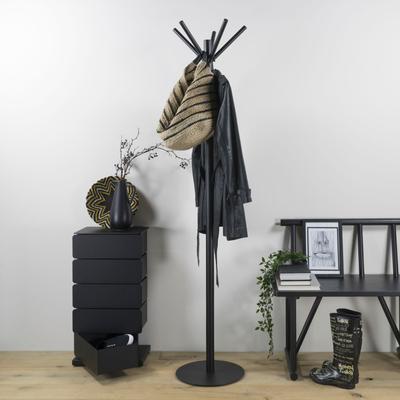 Garderobenständer SPINDER DESIGN "Sticks", schwarz, H:181cm Ø:40cm, Metall, Garderobenständer, Metall, Breite 40 cm Image