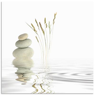 Wandbild ARTLAND "Zen Friede", weiß (farbe bild(er): weiß), B:50cm H:50cm, Bilder, als Alubild, Outdoorbild, Leinwandbild, Poster, Wandaufkleber Image