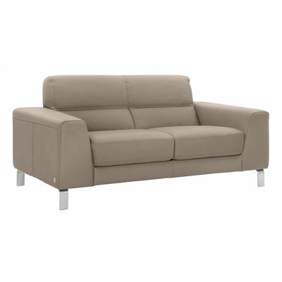 2,5-Sitzer CALIA ITALIA "Simon, hoher Sitzkomfort, modern und elegant, italienisches Designsofa", beige (biscotto), B:202cm H:81cm T:94cm, Leder SORRENTO - 100% Leder, Leder BULL - 100% Leder, Sofas, in zwei Lederqualitäten Image