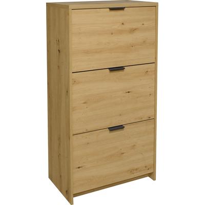 Schuhschrank MÄUSBACHER "Debra", braun (asteiche), B:60cm H:129cm T:35cm, Schränke Image