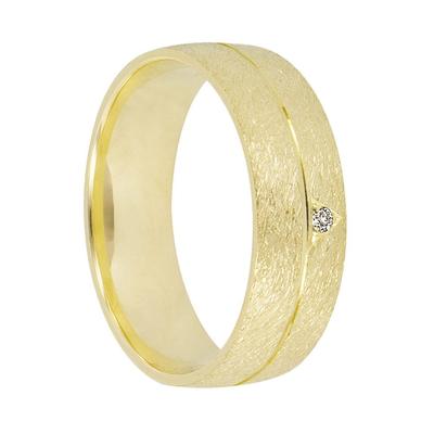 Trauring FIRETTI "Schmuck Geschenk Gold 375 Hochzeit Ehering Trauring "LIEBE" Gr. 23, gold (gelbgoldfarben), Fingerringe, 23, 0,01 ct SI = kleine Einschlüsse mit Brillant, Gelbgold 375, 6mm, Made in Germany, wahlweise mit oder ohne Brillant Image