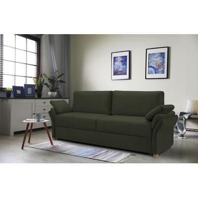 3-Sitzer EXXPO - SOFA FASHION "Kentt hochwertiger Sitzaufbau für hohen Sitzkomfort, bequeme Armlehnen", grün, B:242cm H:97cm T:104cm, Sofas, inkl. Boxspring/Federkern-Polsterung, Bettfunktion und Bettkasten Image