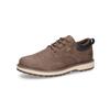 Schnürschuh DOCKERS BY GERLI, Herren, Gr. 45, braun (dunkelbraun), Lederimitat, unifarben mit Farbeinsatz, Basic, Schuhe, Freizeitschuh mit Kaltfutter