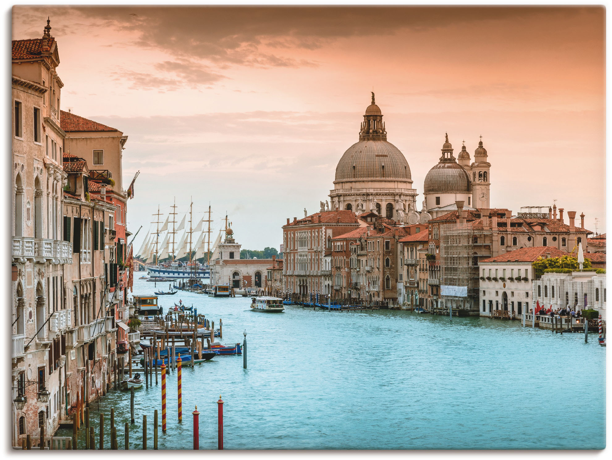 Wandbild ARTLAND "Venedig Canal Grande I", braun (farbe bild(er): braun), B:40cm H:30cm, Bilder, als Alubild, Outdoorbild, Leinwandbild, Poster, Wandaufkleber Image