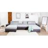 Wohnlandschaft COLLECTION AB "XXXL-Josy Relax U-Form Breite 352 cm, mit 2 gleich großen Recamieren", grau (anthrazit, hellgrau), B:352cm H:41cm T:161cm, 100%Polyester, Sofas, inkl. Bettfunktion, Bettkasten, mit 4 Rückenkissen in zwei Größen
