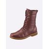 Schnürstiefelette ANDREA CONTI, Damen, Gr. 36, rot (burgund), Leder, Glattleder, Rindsleder, modisch, Schuhe