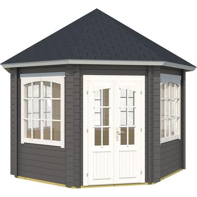 Pavillon LASITA MAJA "Jamaica", grau (carbongrau), B/H/T: 389,4cm x 3454cm x 389,4cm, Pavillons, BxT: 389,4x389,4 cm, Fichtenholz Image