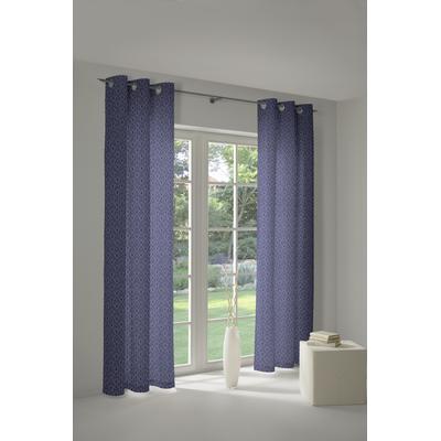 Vorhang ADAM "Urban Cactus" Gr. 1, blau (royalblau), B:145cm H:145cm, Jacquard, Baumwolle (Bio-Baumwolle), Gardinen, aus 100% Bio-Baumwolle, Ösen (1 St) Image