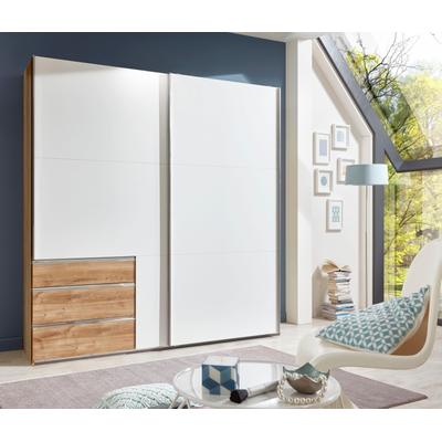 Schwebetürenschrank WIMEX "Level by fresh to go", weiß (plankeneichefarben, weiß), B:200cm H:216cm T:65cm, Schränke Image