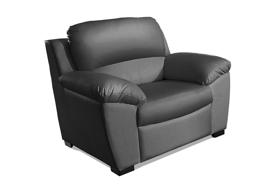 Sessel COTTA "Dani", grau, B:107cm H:87cm T:89cm, Luxus-Microfaser aus 100% Polyester, Sessel, Ledersessel Polstersessel