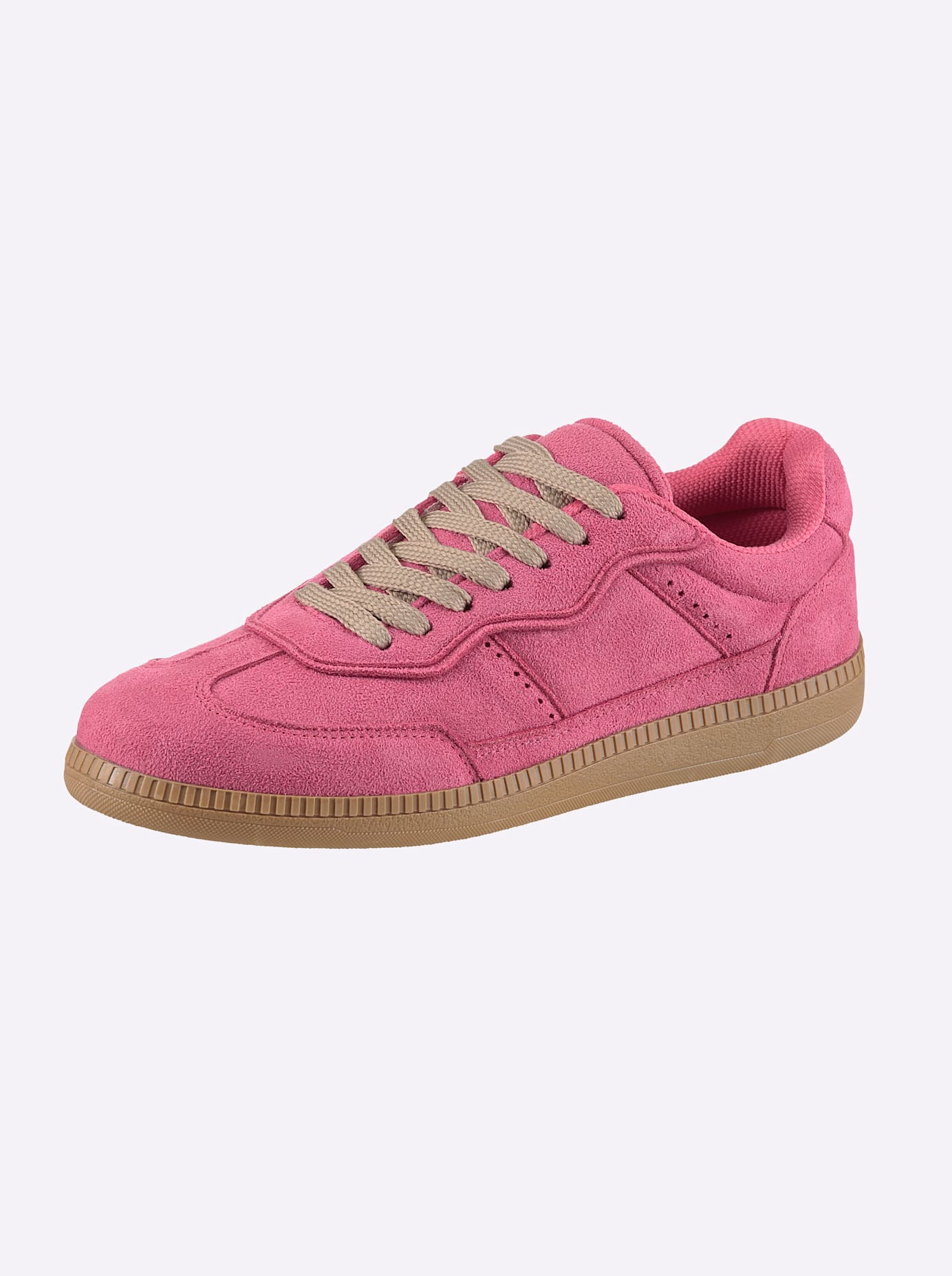 Sneaker HEINE, Damen, Gr. 39, rosa (pink), Synthetik, Schuhe