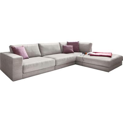 Ecksofa 3C CANDY "Enisa II L-Form", silber, B:325cm H:86cm T:222cm, Korpus/Basismaterial: 100% Polyester. Sitzfläche: 100% Polyester, Sofas, bestehend aus Modulen, daher auch individuell aufstellbarbar Image