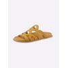 Pantolette HEINE, Damen, Gr. 37, gelb, Rindsleder, Glattleder, modisch, Schuhe