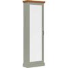 Schuhschrank HOME AFFAIRE "Selma", grün (salbei grün, gebeizt), B:60cm H:180cm T:25cm, Massivholz, Schränke, mit Spiegeltür u. 6 Schuhreihen, Breite 60 cm, Höhe 180 cm