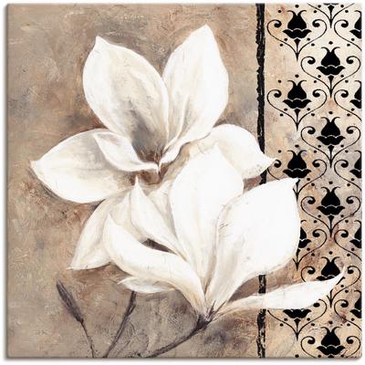 Wandbild ARTLAND "Klassische Magnolien", beige (farbe bild(er): naturfarben), B:40cm H:40cm, Canvas, Leinwand, Bilder, als Leinwandbild in verschied. Größen Image
