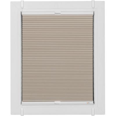 Plissee SUNLINES, beige (sand, silberfarben), B:83cm H:205cm, Obermaterial: 100% Polyester, Plissees, verspannt mit Simply-Fix Klemmträger, Wabenplissee Image