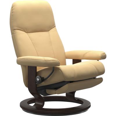 Relaxsessel STRESSLESS "Consul", gelb batick, B:85cm H:100cm T:77cm, Leder BATICK: BATICK ist ein leicht korrigiertes, durchgefärbtes und genarbtes Möbelleder, bei dem die meisten Unebenheiten und Spuren in der Regel entfernt wurden., Leder PALOMA:... Image