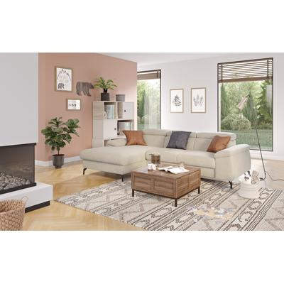 Ecksofa COTTA "Kitty L-Form", beige, B:244cm H:72cm T:166cm, 94% POLYESTER (PES) 6%POLYAMID (PA), Sofas, mit Kopfteilverstellung, wahlweise mit Bettfunktion & Bettkasten Image