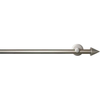 Gardinenstange GARESA "SEFRA", grau (nickelfarben), L:330cm Ø:16mm, Aluminium, Gardinenstangen, Vorhanggarnitur,Innenlaufgarnitur, verlängerbar, Endknopf Spitze Image