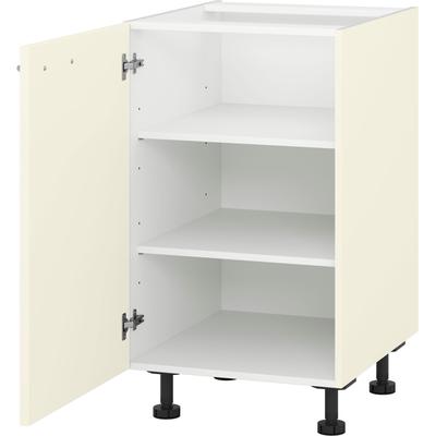 Unterschrank KOCHSTATION "KS-Scafa" mit zwei Einlegeböden", beige (magnolia, nussbaum tabak), B:30cm H:75cm T:56cm, Schränke, in verschiedenen Breiten, wahlweise Türanschlag rechts oder links Image