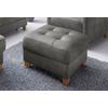 Hocker EXXPO - SOFA FASHION "Elio bequemer Sitzkomfort und aufwendiger Detailverarbeitung", grau (anthrazit), T:70cm, Luxus-Kunstleder, NaturLEDER (echtes Rindsleder) in Sitz und Rücken. Korpus in passendem Kunstleder SOFTLUX bezogen, Vintage...