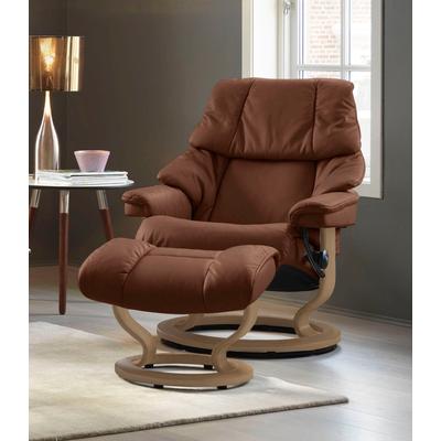 Relaxsessel STRESSLESS "Reno", braun (copper paloma), B:88cm H:98cm T:78cm, Leder BATICK: BATICK ist ein leicht korrigiertes, durchgefärbtes und genarbtes Möbelleder, bei dem die meisten Unebenheiten und Spuren in der Regel entfernt wurden., Leder... Image