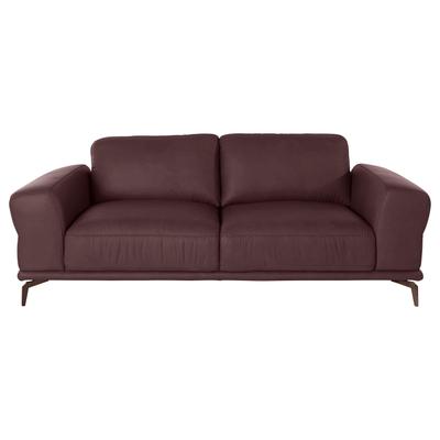 2,5-Sitzer W.SCHILLIG "montanaa", braun (mocca z69), B:212cm H:78cm T:94cm, Sofas, mit Metallfüßen in Bronze pulverbeschichtet, Breite 212 cm Image