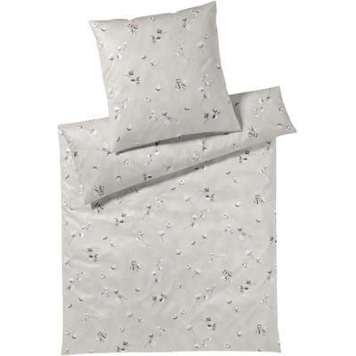 Bettwäsche ELEGANTE "Cotton Flower", beige (natur), B/L: 135cm x 200cm, , Mako-Jersey, B/L: 80cm x 80cm, Mako-Jersey, Obermaterial: 100% Baumwolle, Bettwäsche, angenehmes Hautgefühl Image