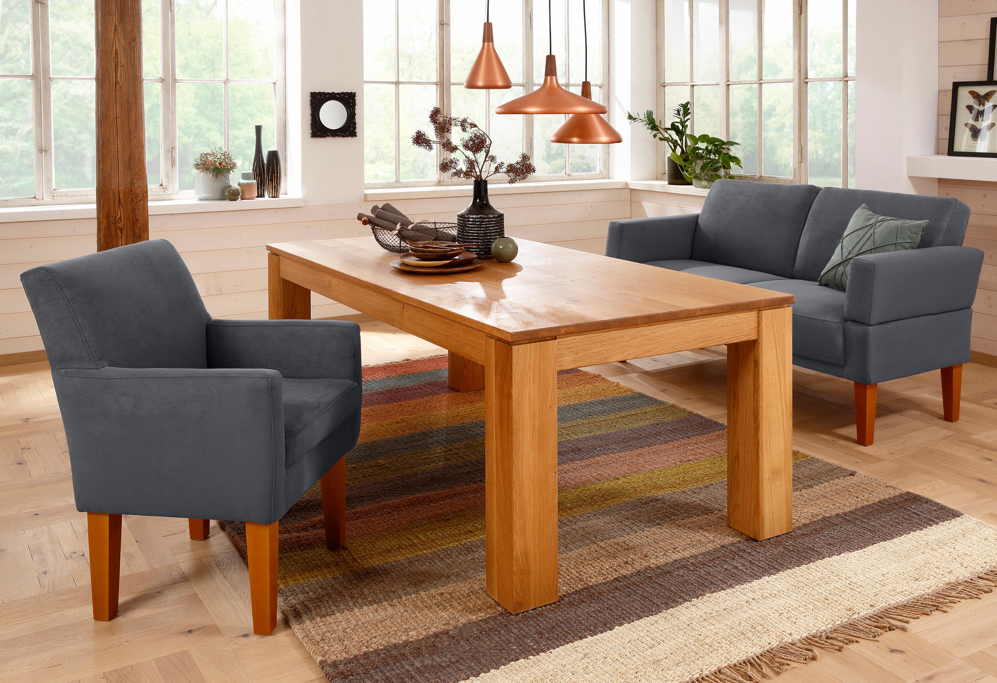 Sofa HOME AFFAIRE "Fehmarn", grau, B:150cm H:98cm T:81cm, Microfaser in Antik Leder Optik aus 100% Polyester, Sofas, 3-Sitzer-Sofa 2-Sitzer-Sofa, in 3 Breiten