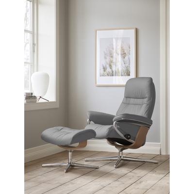 Relaxsessel STRESSLESS "Sunrise", rot (bordeaux batick), B:92cm H:105cm T:80cm, Leder BATICK: BATICK ist ein leicht korrigiertes, durchgefärbtes und genarbtes Möbelleder, bei dem die meisten Unebenheiten und Spuren in der Regel entfernt wurden.,... Image