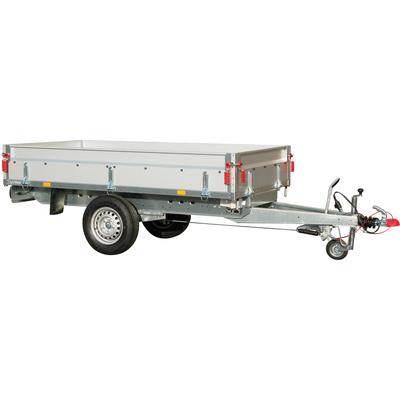 PKW-Anhänger STEMA "BASIC SH 1300-25-13", silber (silberfarben), KFZ-Anhänger, inkl. 100 cm Hochplanenset