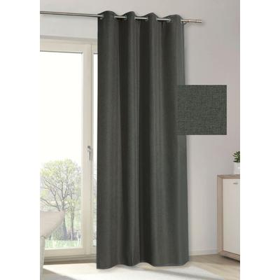 Vorhang MY HOME "MAILAND", grau (anthrazit), B:140cm H:235cm, Polyester, Gardinen, blickdicht, verschiedene Farben, 140 x 235, Sicht- und Lichtschutz Image