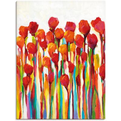Wandbild ARTLAND "Strotzen mit Farben I", rot (farbe bild(er): rot), B:60cm H:80cm T:1,8cm, Canvas, Leinwand, Bilder, als Leinwandbild, Poster in verschied. Größen Image