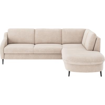 Ecksofa SIT & MORE "Soul L-Form", beige, B:257cm H:90cm T:239cm, 95% Polyester, 5% Polyamid, Sofas, wahlweise mit Bettfunktion und Bettkasten oder Schubkasten Image