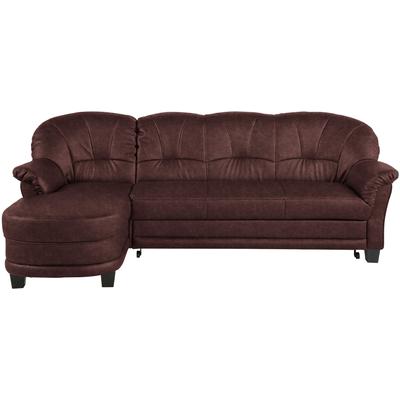 Ecksofa HOME AFFAIRE "Camelita, Landhaus Sofa, 2 Varianten: Recamiere- oder Ottomane, L-Form", braun (mokka), B:231cm H:86cm T:81cm, MELROSE/Struktur (100% Polyester), Microfaser PRIMABELLE (100% Polyester), MELROSE (100% Polyester), Sofas,... Image