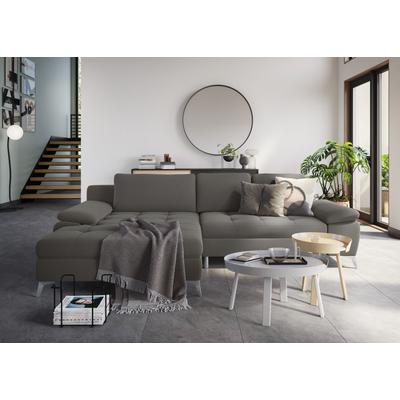 Ecksofa SIT & MORE "Latigo L-Form", grau (hellgrau), B:290cm T:163cm, Sofas, mit Mega-Recamiere, wahlweise mit Bettfunktion und Bettkasten Image
