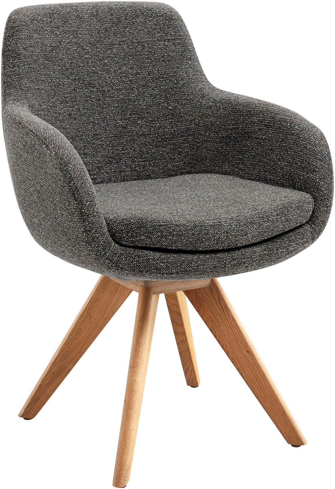 Esszimmerstuhl MUSTERRING "Tavia", grau (anthrazit, eiche bianco), B:62cm H:86cm T:66cm, Stühle, Esszimmerstuhl