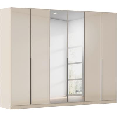Drehtürenschrank RAUCH "Kleiderschrank Kleiderschränke Schrank Garderobe AGORDO mit Glasfront", beige, glas beige (champagner), B:271cm H:229cm T:54cm, Holzwerkstoff, Schränke, durchdachte Innenausstattung, in 6 Breiten und 2 Höhen MADE IN GERMANY,... Image