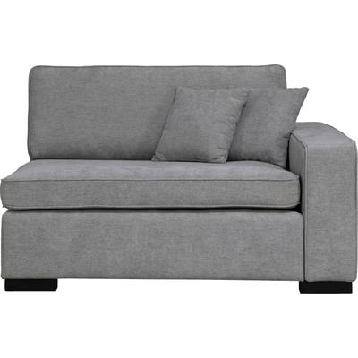 Sofaelement HOME AFFAIRE "Skara XXL", grau (hellgrau), B:140cm H:86cm T:130cm, 100% Polyester, Polsterelemente, Modul XXL - zum eigenen Zusammenstellen, Armlehne links/rechts wählbar Image