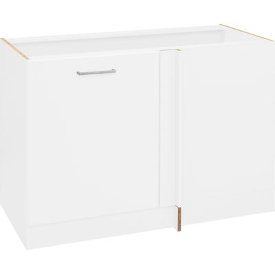Eckunterschrank KOCHSTATION "KS-Visby", weiß, B:120cm H:82cm T:60cm, Schränke Image