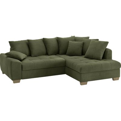 Ecksofa MR. COUCH "Nikita II, L-Form, bis 140kg pro Sitzplatz belastbar", grün (memphis 12 grün), B:243cm H:88cm T:190cm, Memphis (Grundgewebe - 100% Polyester; Nutzschicht- 90% Polyester / 10% Polyamide), Sofas, mit Kaltschaumpolsterung, wahlweise... Image